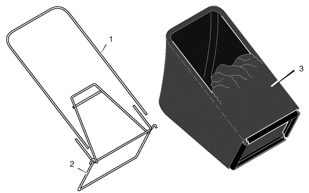 Bag Assembly Diagram and Parts List for 204210X8F 2005 Briggs and Stratton Lawn Mower